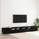 TV Cabinet Set 3 pcs Black 300 x 35 x 40 cm Engineered Wood 3333065