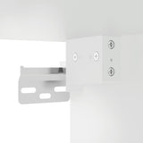 ZNTS Wall-mounted Bedside Cabinet with LED Lights White 3307975