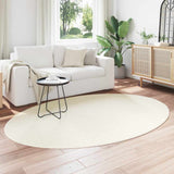 Area Rugs Oval HUARTE Cream 160 x 230 cm 100% Polyester 4103625