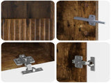 5 Piece LED TV Cabinet ARNHEM Smoked Oak Engineered Wood 3416602