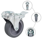 12 pcs Bolt Hole Swivel Casters 75 mm 277857
