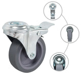 12 pcs Bolt Hole Swivel Casters 75 mm 277857