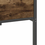 Bed Frame without Mattress Smoked Oak 100x190 cm Engineered Wood 4106920