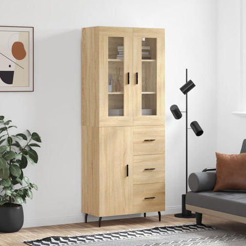Highboard Sonoma Oak 69.5x34x180 cm Engineered Wood 3198484