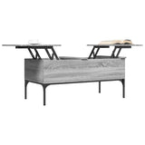 Coffee Table Grey Sonoma 100x50x45 cm Engineered Wood and Metal 845414