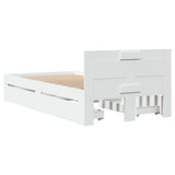 Bed Frame with Headboard without Mattress White 75x190 cm Small Single 3295618