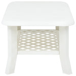 Coffee Table White 90x60x46 cm Plastic 48793