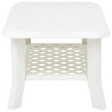 Coffee Table White 90x60x46 cm Plastic 48793