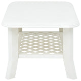 Coffee Table White Plastic 90x60x46 cm Durable Coffee Table 48793