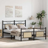 Bed Frame without Mattress Sonoma Oak 140x200 cm Engineered Wood 4106811