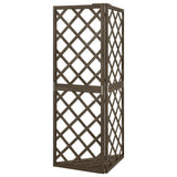 Corner Trellis Grey 50x50x145 cm Solid Fir Wood 316408