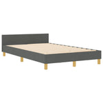 ZNTS Bed Frame Dark Grey 120x200 cm Fabric 3344719
