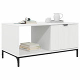 Coffee Table with Drawer White 90 x 49 x 46 cm Engineered Wood 883444