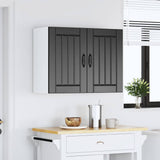 Kitchen Wall Cabinet Lucca Black Engineered Wood 853828