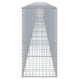 Gabion Basket with Cover 1000x50x100 cm Galvanised Iron 3295151