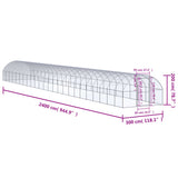 Outdoor Chicken Coop 3x24x2 m Galvanised Steel 3095471