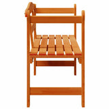 Outdoor Bench Brown 119 x 76 x 44cm Solid pine wood 4012186