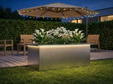 Garden Planter with LED Silver 40 x 80 x 40 cm Stainless Steel 8008162