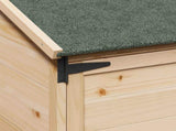 Garden Shed with Roof Natural 59 x 56 x 113.5 cm Solid Fir Wood 42033436