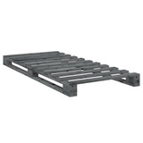 Bed Frame without Mattress Grey 90x200 cm Solid Wood Pine 3281544