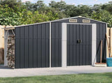 Garden Shed Anthracite 277x93x179 cm Galvanised Steel 364518