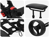 Golf Trolley with Seat Black Aluminium Foldable 42033589