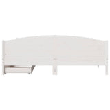 Bed Frame without Mattress White 160x200 cm Solid Wood Pine 3301783