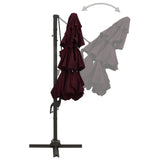 4-Tier Garden Parasol with Aluminium Pole Bordeaux Red 3x3 m 313832