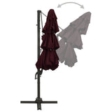 Garden Parasol Bordeaux Red Polyester 3x3 metres Collapsible 313832