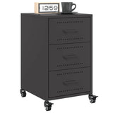 Bedside Cabinet Black 36x39x59 cm Steel 846728