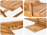 Sun Lounger with Table 2 pcs Brown 40 x 40 x 40 cm 42032669