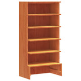 Shoe Cabinet Wax Brown 52x30x104 cm Solid Wood Pine 837393