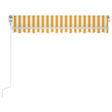 Manual Retractable Awning 350x250 cm Yellow and White 3068878