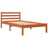 Bed Frame without Mattress Wax Brown 75x190 cm Small Single Solid Wood Pine 844137