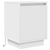 Bedside Cabinets with LED Lights 2 pcs White 38x34x50 cm 861266