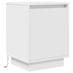 ZNTS Bedside Cabinets with LED Lights 2 pcs White 38x34x50 cm 861266