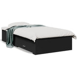 Bed Frame with Drawers without Mattress Black 75x190 cm Small Single 3280441