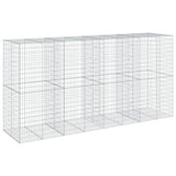 Gabion Basket with Cover 400x100x200 cm Galvanised Iron 3295231