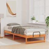 Bed Frame Brown 80 x 210 cm Solid Pine Wood 873159