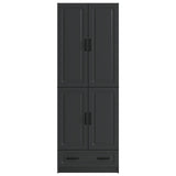 Cabinet Set 2 pcs Black Engineered Wood 3416935