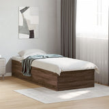 Bed Frame without Mattress Brown Oak 100x200 cm 3281055