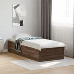 Bed Frame without Mattress Brown Oak 100x200 cm 3281055