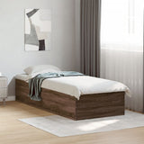 Bed Frame without Mattress Brown Oak 100x200 cm 3281055