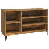 Shoe Cabinet Smoked Oak Engineered Wood, Metal Medium 819753