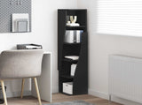 Corner Cabinet 27.5x27x140cm Engineered Wood Black 889866