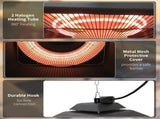 Hanging Electric Patio Heater with 2 Power Settings, 1000/2000W Waterproof Ceiling Mounted Aluminium T3398P548505