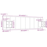 Bed Headboard with Cabinets Sonoma Oak Engineered Wood 3115758