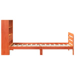 ZNTS Bed Frame without Mattress Wax Brown 90x190 cm Single Solid Wood Pine 3309943