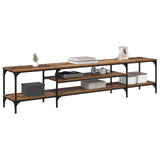 TV Cabinet Old Wood 201 x 35 x 45 cm Engineered Wood and Iron 881307