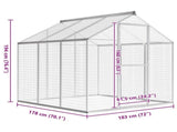 Outdoor Aviary Aluminium 183x178x194 cm 45219